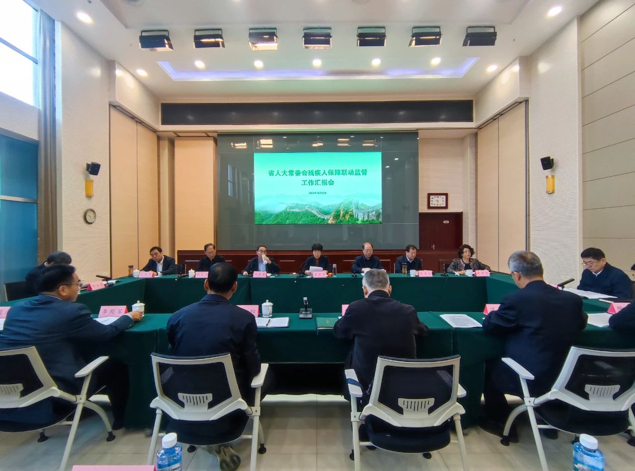 图为省人大常委会残疾人保障联动监督工作汇报会